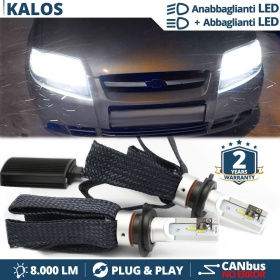 Kit LED H4 para Chevrolet KALOS Luces de Cruce + Carretera | 6500K 8000LM CANbus