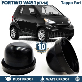 1 TAPPO MAGGIORATO FARI Anteriori per SMART FORTWO W451 (07-14) Coperchio ANTIPOLVERE Installazione KIT LED E XENON