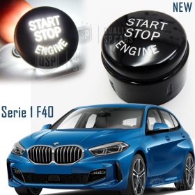 LLAVE BOTÓN DE ENCENDIDO DEL MOTOR NEGRO "START STOP ENGINE" EN ABS PARA BMW SERIE 1 F40con Bóton OFF, ANTICHUADO NO HUELLAS