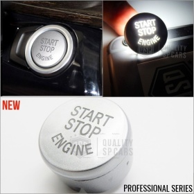 LLAVE BOTÓN DE ENCENDIDO DEL MOTOR GRIS "START STOP ENGINE" EN ABS PARA BMW VERSIONES F y G Sin Bóton OFF, ANTICHUADO NO HUELLAS