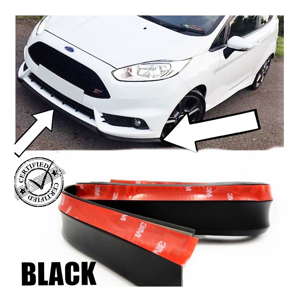 SPOILER Alerón Adhesivo PARA FORD FIESTA 6, LABIO parachoques LIP o Faldones Laterales en EPDM NEGRO flexible SPOILER Alerón Adhesivo PARA FORD FIESTA 6, LABIO parachoques LIP o Faldones Laterales en EPDM NEGRO flexible