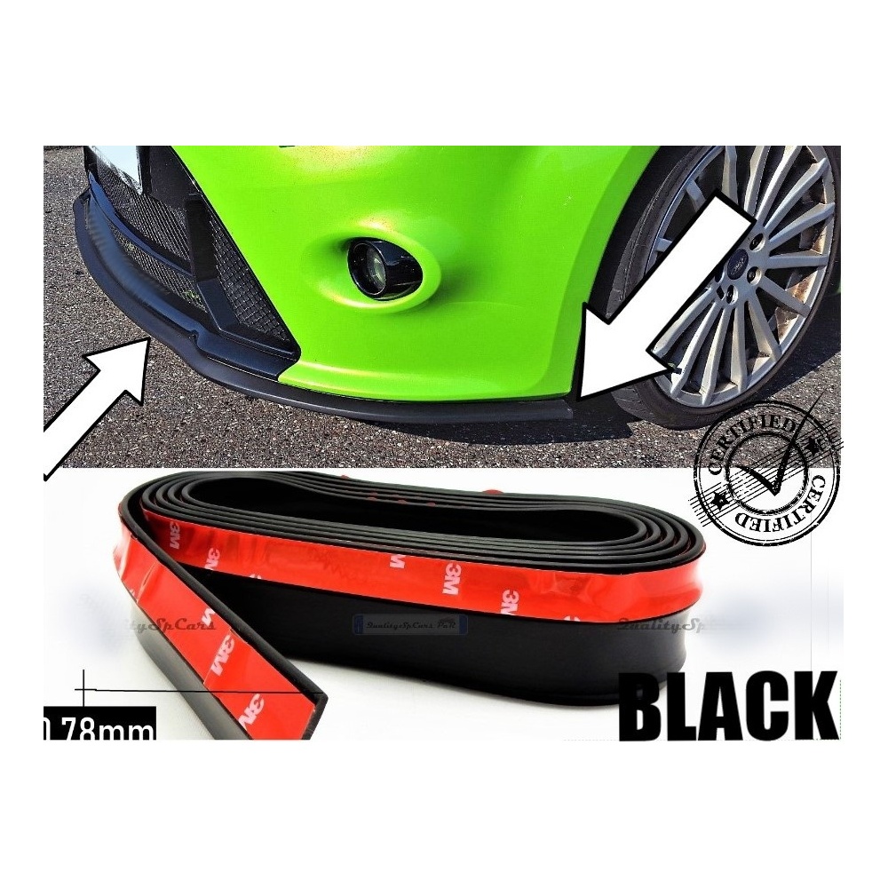 SPOILER Alerón Adhesivo PARA FORD MUSTANG, LABIO parachoques LIP o Faldones Laterales en EPDM NEGRO flexible SPOILER Alerón Adhesivo PARA FORD MUSTANG, LABIO parachoques LIP o Faldones Laterales en EPDM NEGRO flexible