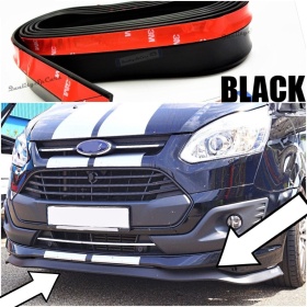 SPOILER Alerón Adhesivo PARA FORD TRANSIT, LABIO parachoques LIP o Faldones Laterales en EPDM NEGRO flexible