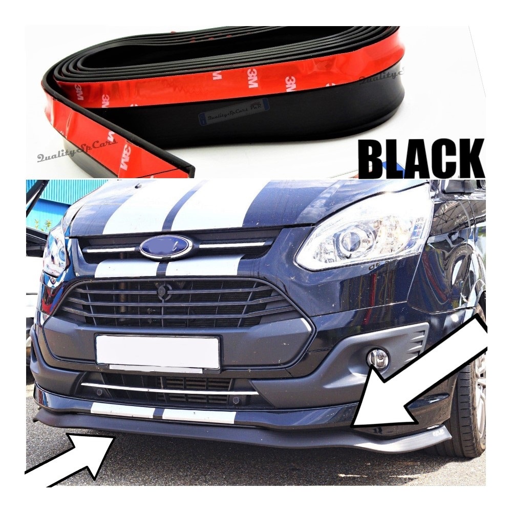 SPOILER Alerón Adhesivo PARA FORD TRANSIT, LABIO parachoques LIP o Faldones Laterales en EPDM NEGRO flexible SPOILER Alerón Adhesivo PARA FORD TRANSIT, LABIO parachoques LIP o Faldones Laterales en EPDM NEGRO flexible
