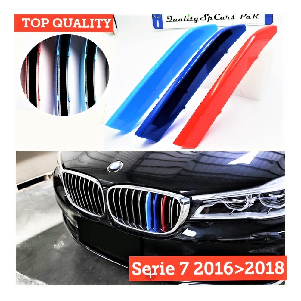 3x Grille COVER STRIPES in Colors M Sport for BMW 7 SERIES (G11 G12) 2015-