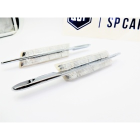 X2 Intermitentes de LED Para BMW Serie 1 3 5 100% CANBUS Plug & Play Lente BLANCA Raya CROMADA