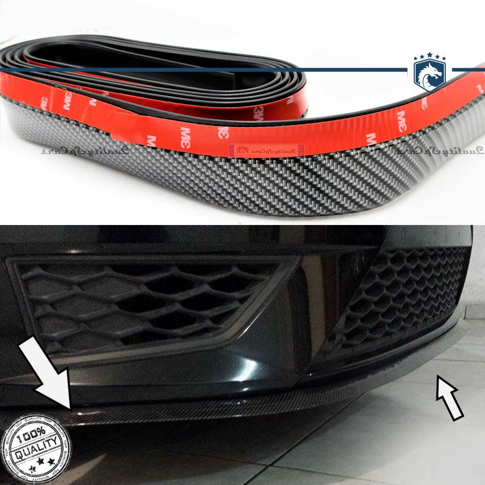 SPOILER Alerón Adhesivo Compatible Con JEEP, efecto FIBRA de CARBONO LABIO parachoques LIP o Faldones Laterales en EPDM flexible SPOILER Alerón Adhesivo Compatible Con JEEP, efecto FIBRA de CARBONO LABIO parachoques LIP o Faldones Laterales en EPDM flexible