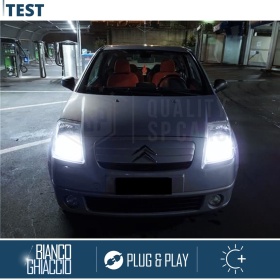 Kit LED H4 per CITROEN C2 Anabbaglianti + Abbaglianti CANbus | 6500K Bianco Ghiaccio