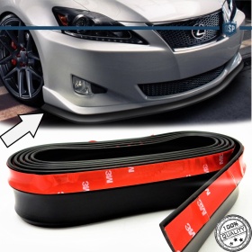 SPOILER Alerón Adhesivo Compatible Con LEXUS, LABIO parachoques LIP o Faldones Laterales en EPDM NEGRO flexible