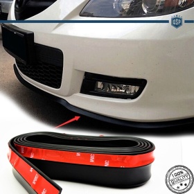 SPOILER Alerón Adhesivo PARA MAZDA 2 DY-6 GG GH, LABIO parachoques LIP o Faldones Laterales en EPDM NEGRO flexible