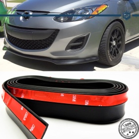 SPOILER Alerón Adhesivo PARA MAZDA 2 DE, LABIO parachoques LIP o Faldones Laterales en EPDM NEGRO flexible