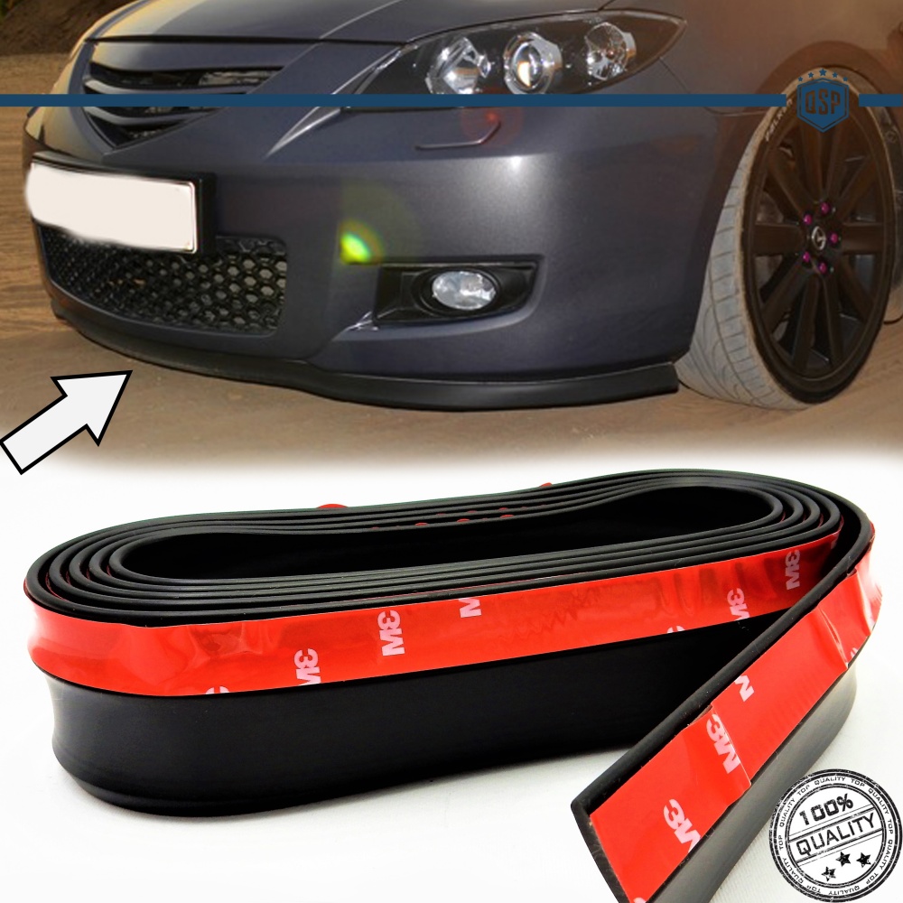 SPOILER Alerón Adhesivo PARA MAZDA 3 BK, LABIO parachoques LIP o Faldones Laterales en EPDM NEGRO flexible SPOILER Alerón Adhesivo PARA MAZDA 3 BK, LABIO parachoques LIP o Faldones Laterales en EPDM NEGRO flexible