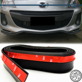 SPOILER Adesivo PER MAZDA 3 BL, Lama Sotto Paraurti o Minigonne Nero Flessibile in EPDM