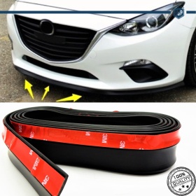 SPOILER Adesivo PER MAZDA 3 BM, Lama Sotto Paraurti o Minigonne Nero Flessibile in EPDM
