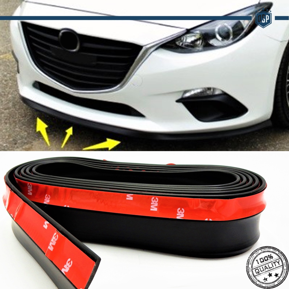 SPOILER Adesivo PER MAZDA 3 BM, Lama Sotto Paraurti o Minigonne Nero Flessibile in EPDM SPOILER Adesivo PER MAZDA 3 BM, Lama Sotto Paraurti o Minigonne Nero Flessibile in EPDM