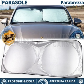 Parasol para Porsche Cayenne 1 03-07 para Parabrisas Interior, Plegable, con Estructura de ACERO