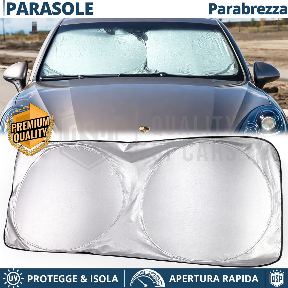 Parasol para Porsche Cayenne 1 03-07 para Parabrisas Interior, Plegable, con Estructura de ACERO