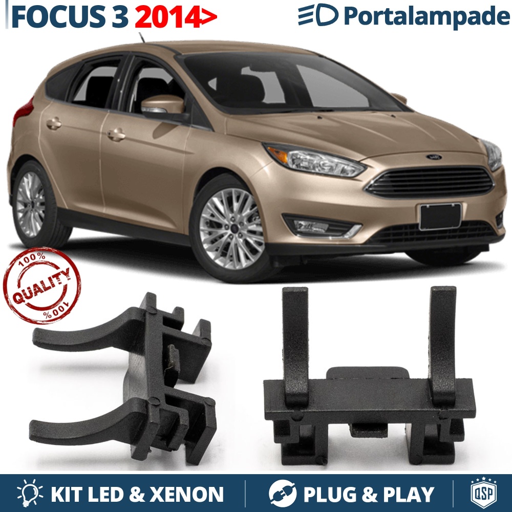 2X Adaptatores del Retenedor Soporte Bombilla para Montaje KIT LED H7 para FORD FOCUS mk3 (2014-2018) Luces de Cruce