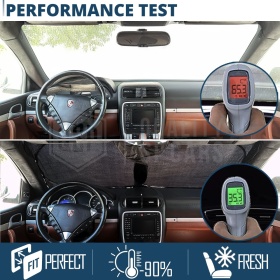 Parasol para Smart ForFour W453 desde 2019 para Parabrisas Interior, Plegable, con Estructura de ACERO