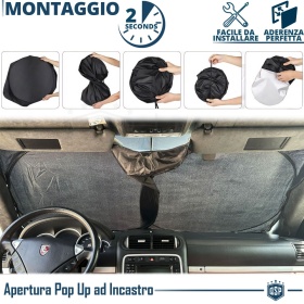 Parasol para Ssangyong Korando 3 10-13 para Parabrisas Interior, Plegable, con Estructura de ACERO