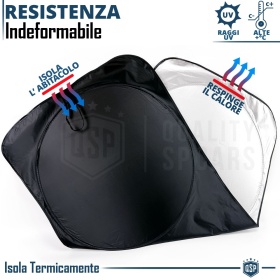 Parasol para Ssangyong Korando 3 10-13 para Parabrisas Interior, Plegable, con Estructura de ACERO