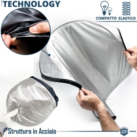 Parasol para Ssangyong Korando 3 10-13 para Parabrisas Interior, Plegable, con Estructura de ACERO