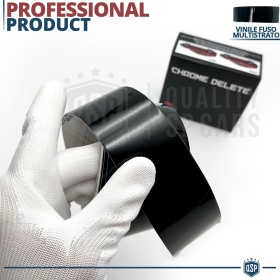 3M Película Vinilo Coche Negra Brillante Quita Cromo, Cambio de Color | Rollo H 5CM