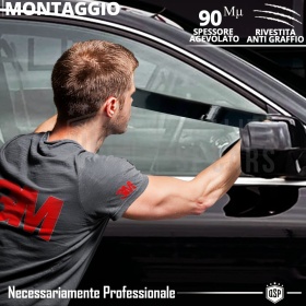 3M Película Vinilo Coche Negra Brillante Quita Cromo, Cambio de Color | Rollo H 5CM