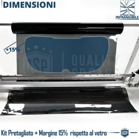 Kit Tintado Ventanas TRASERAS Coche, Película 3M Aprobada OBSIDIAN 25 Profesional | Medio Claro