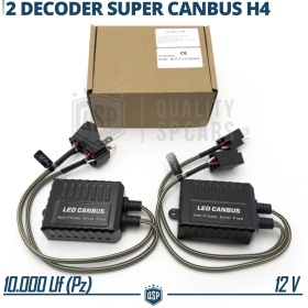 X2 Super CANbus RESISTORS for H4 kit Led Bulbs | Warning ERROR FREE Canceller Anti-Flicker Decoder