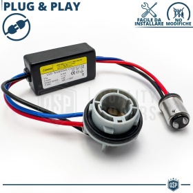 X1 Resistencia CANbus P21 5W, BAY15D para Bombillas Led | Decoddificador Anti Error, Anti Parpadeo 14W