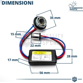 X1 Resistencia CANbus P21 5W, BAY15D para Bombillas Led | Decoddificador Anti Error, Anti Parpadeo 14W