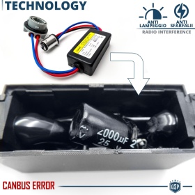 X1 Resistencia CANbus P21 5W, BAY15D para Bombillas Led | Decoddificador Anti Error, Anti Parpadeo 14W