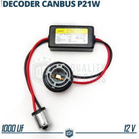 X1 Resistencia CANbus P21W BA15S para Bombillas Led | Decoddificador Anti Error, Anti Parpadeo 14W
