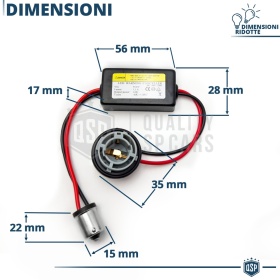 X1 Resistencia CANbus P21W BA15S para Bombillas Led | Decoddificador Anti Error, Anti Parpadeo 14W