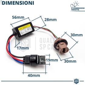 X2 Resistencias CANbus T20 W21/5W para Bombillas Led | Decoddificador Anti Error 28W, Anti Parpadeo
