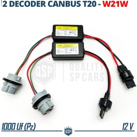 X2 Resistencias CANbus T20 W21W para Bombillas Led | Decoddificador Anti Error, Anti Parpadeo 28W