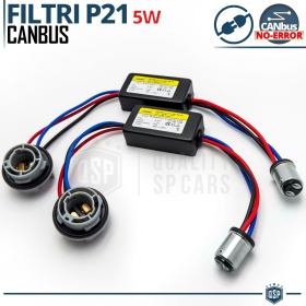 X2 Resistencias CANbus P21 5W, BAY15D para Bombillas Led | Decoddificador Anti Error 28W