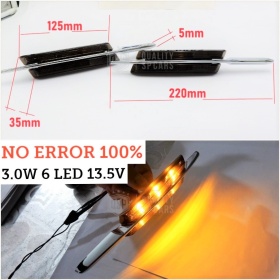 X2 Intermitentes de LED Para BMW Serie 1 3 5 100% CANBUS Plug & Play Lente NEGRA Raya CROMADA