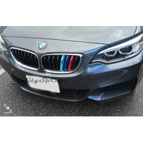 3x ABS Grille COVER STRIPES in Colors M Sport for BMW 2 Series (F22 F23) 2014- with 8 Grills Calander