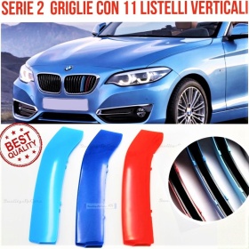3x RIÑONES REJILLA en ABS en colores M Sport para BMW SERIE 2 (F22 F23) 2014- REJILLA A 11 BANDAS