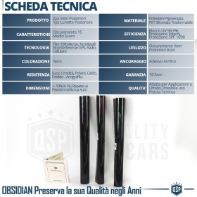 Película Tinte 3M Ventanas TRASERAS para Seat Marbella Aprobada | OBSIDIAN 15 MEDIO OSCURO
