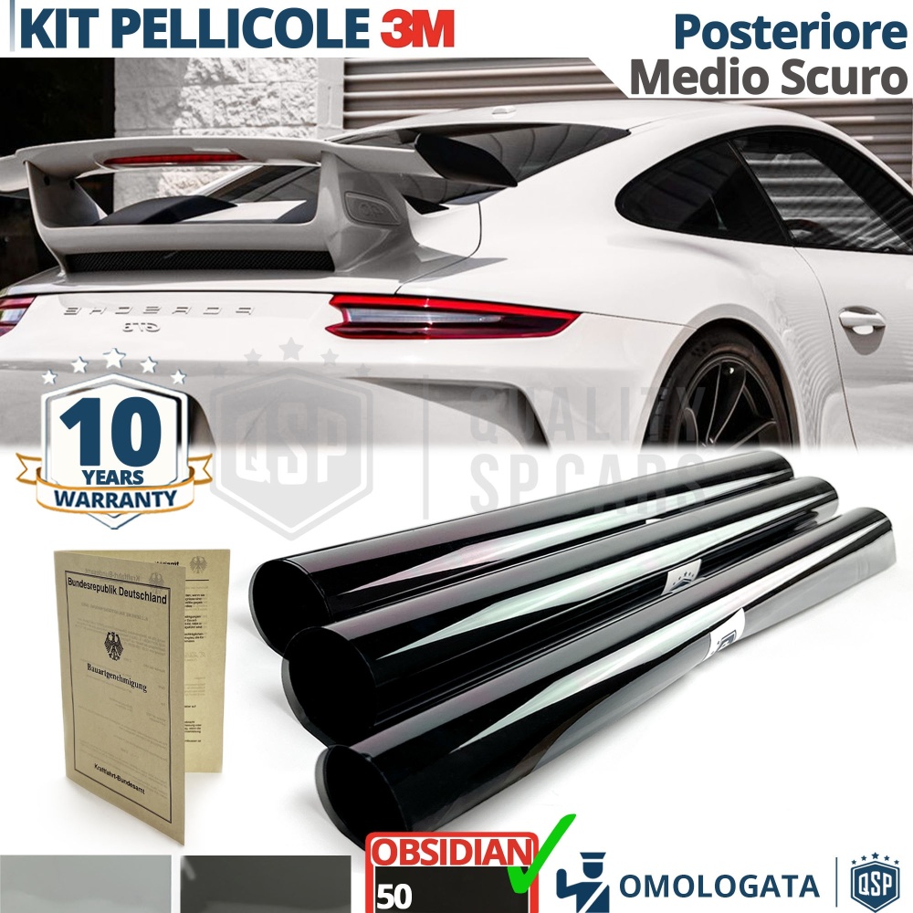 Película Tinte 3M Ventanas TRASERAS para Alfa Romeo GTV - Spider Aprobada | OBSIDIAN 15 MEDIO OSCURO