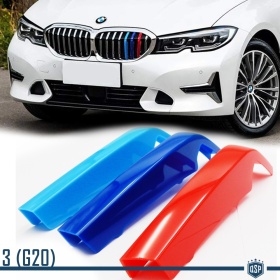 3x Grille COVER STRIPES for BMW 3 Series (G20) 2019- in Colors M Sport Tuning