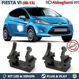 2x ADATTATORI Portalampada per montaggio KIT LED H1 Per ABBAGLIANTI FORD FIESTA VI (2008-2013)