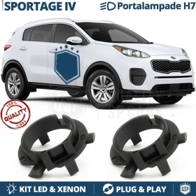 2x ADATTATORI Portalampada per montaggio KIT LED H7 per KIA SPORTAGE IV DAL 2016