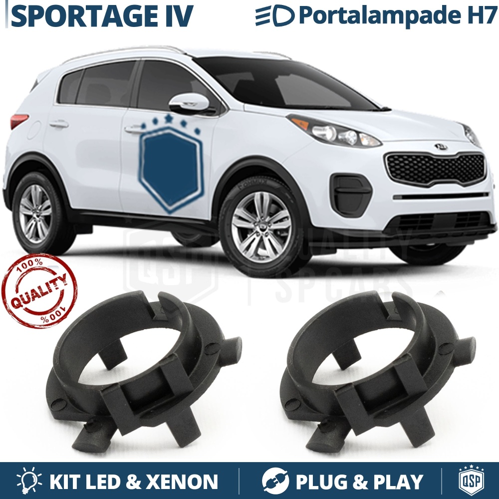 2x ADATTATORI Portalampada per montaggio KIT LED H7 per KIA SPORTAGE IV DAL 2016 2x ADATTATORI Portalampada per montaggio KIT LED H7 per KIA SPORTAGE IV DAL 2016