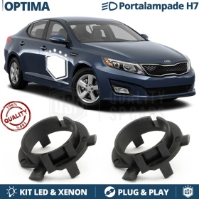 2X Adaptatores del Retenedor Soporte Bombilla para Montaje KIT LED H7 para KIA OPTIMA HYBRID (2010-2016)