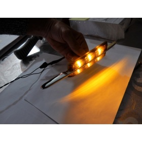 X2 Intermitentes de LED Para BMW Serie 1 3 5 100% CANBUS Plug & Play Lente NEGRA Raya CROMADA