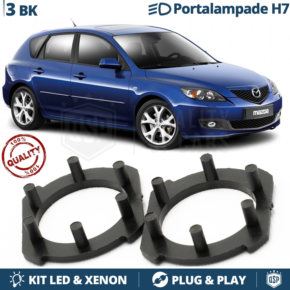 2 ADAPTORES del Retenedor Soporte Bombilla para MAZDA 3 BK | Montaje KIT LED H7, Xenon 2 ADAPTORES del Retenedor Soporte Bombilla para MAZDA 3 BK | Montaje KIT LED H7, Xenon